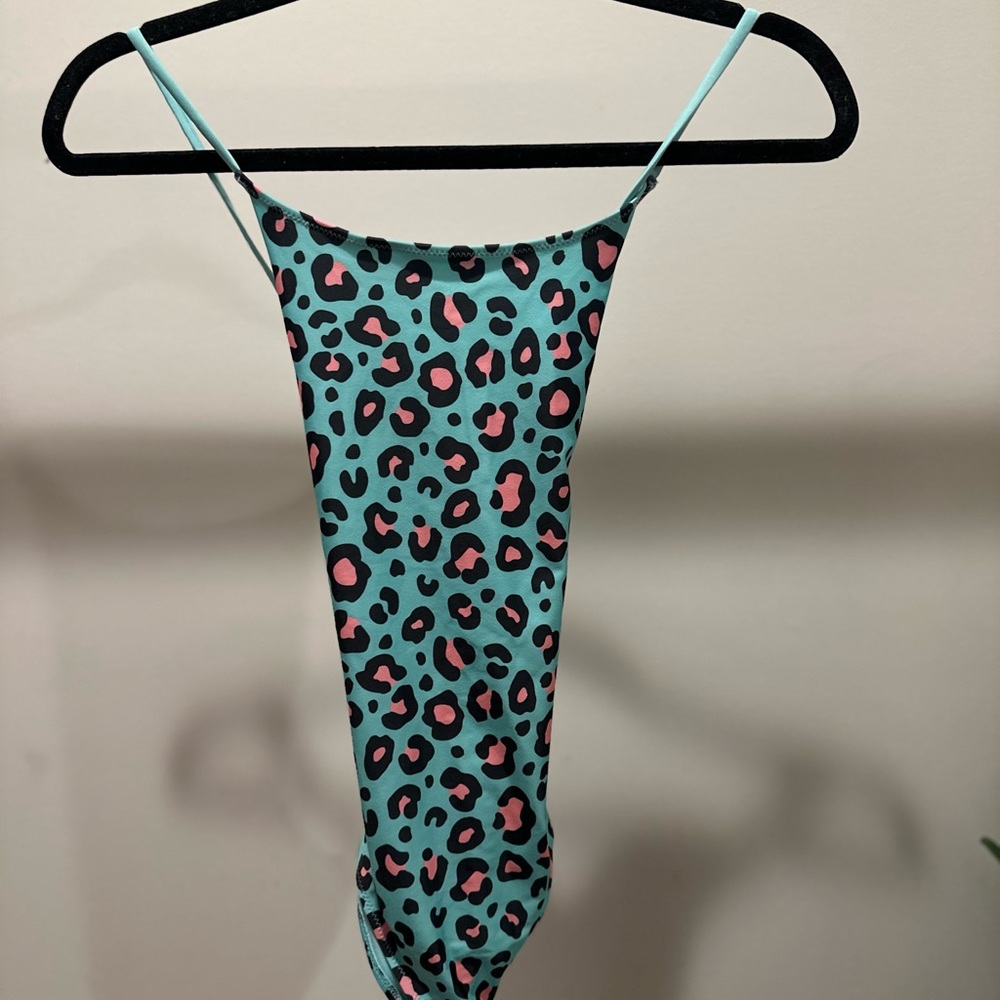 H&M Blue and Pink One Piece Swimwear